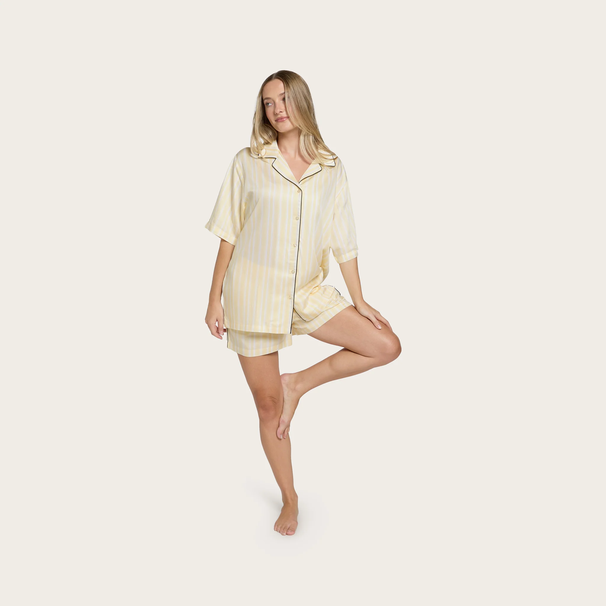 Butter Stripe Lottie Bamboo Shirt - Image 3