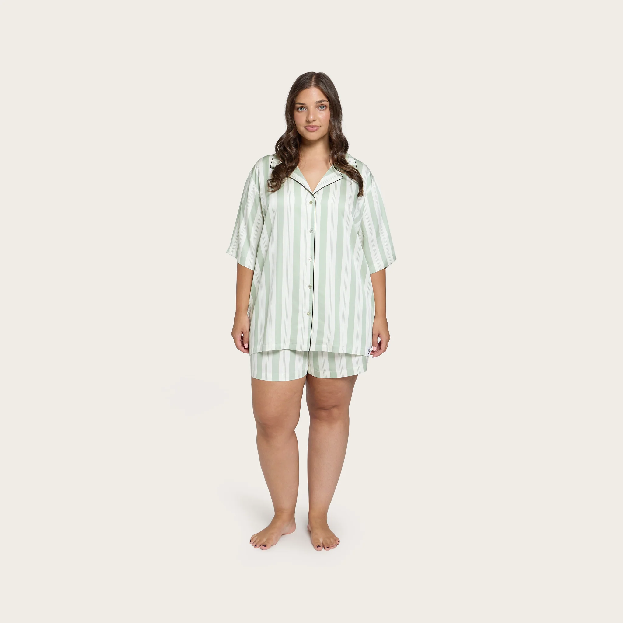 Pistachio Stripe Lottie Bamboo Shirt - Image 5